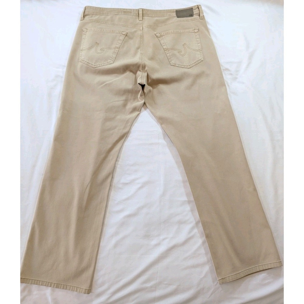 AG Adriano Goldschmied Jeans Mens 36x32 Tan The Graduate Tailored Leg(Fit 38x30) - Picture 8 of 10